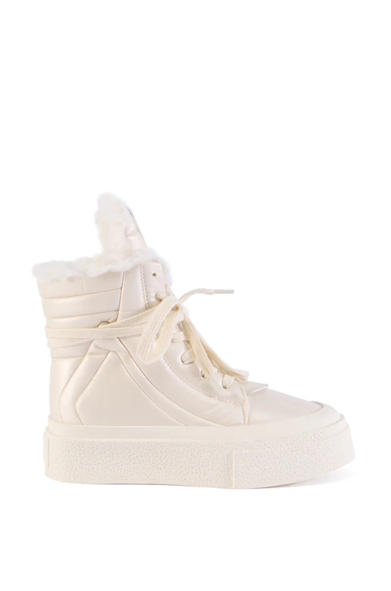 AZALEA WANG MUNZIO CREAM HIGH TOP SNEAKER - Image 3