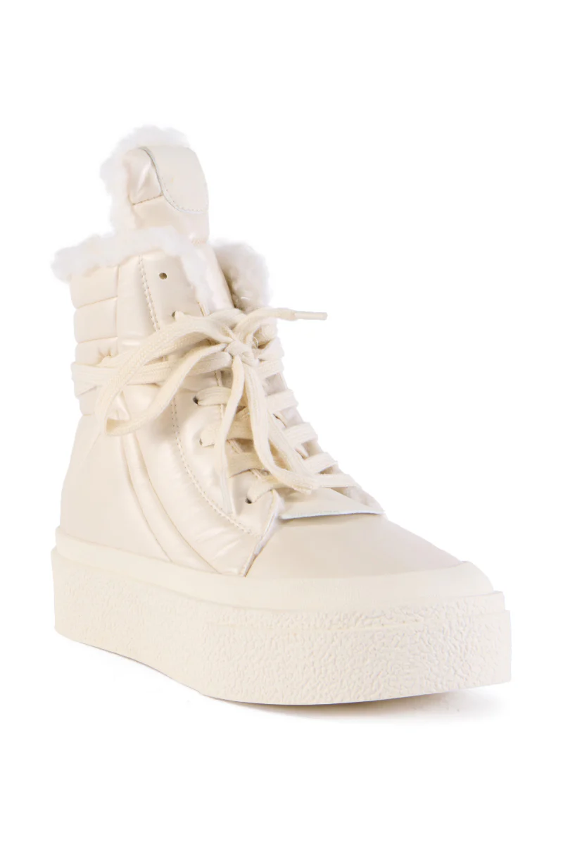 AZALEA WANG MUNZIO CREAM HIGH TOP SNEAKER - Image 4