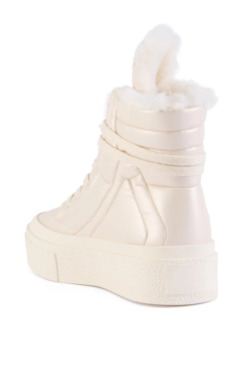 AZALEA WANG MUNZIO CREAM HIGH TOP SNEAKER - Image 5