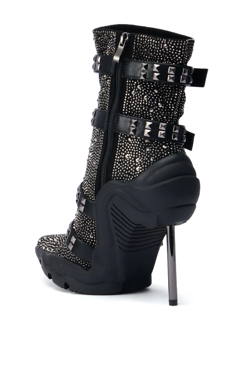 AZALEA WANG EMBELLISHED BOOTIE IN BLACK - Image 6