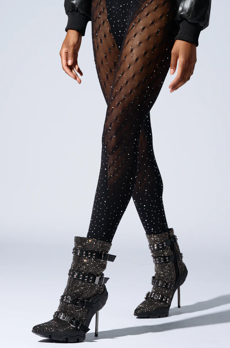 AZALEA WANG EMBELLISHED BOOTIE IN BLACK - Image 9