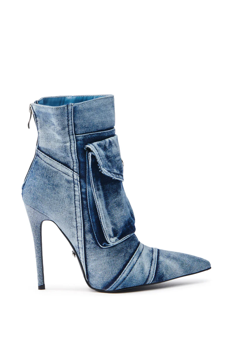 AZALEA WANG MYNAH DENIM STILETTO BOOTIE - Image 3