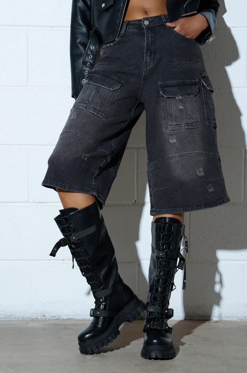 AZALEA WANG MYRON BLACK BOOT - Image 2