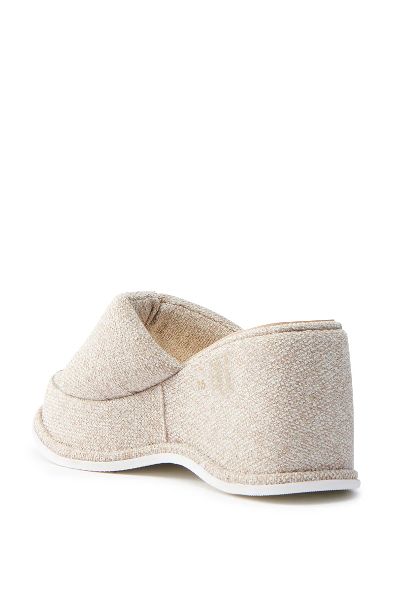 AZALEA WANG NATHALIA BEIGE NOVELTY FLATFORM SANDAL - Image 6