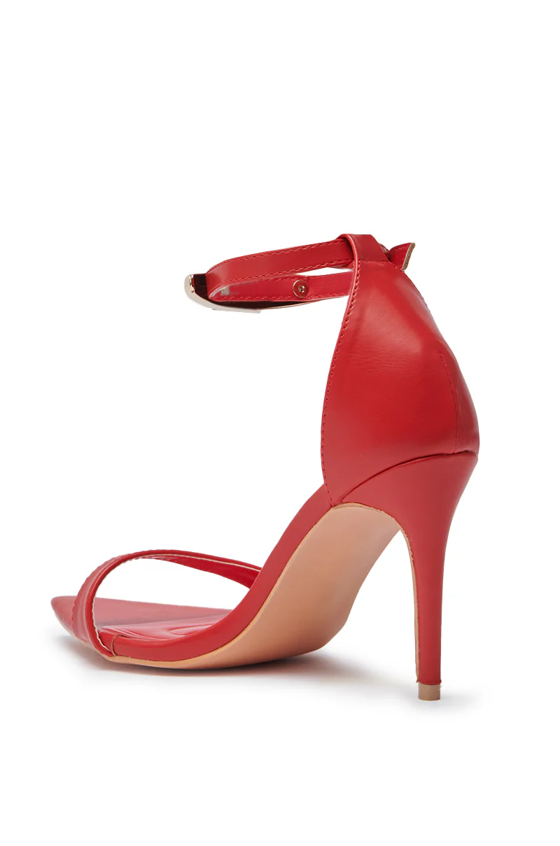 AZALEA WANG NEMTI RED PU WITH GOLD EMBELLISHMENT SANDAL - Image 5