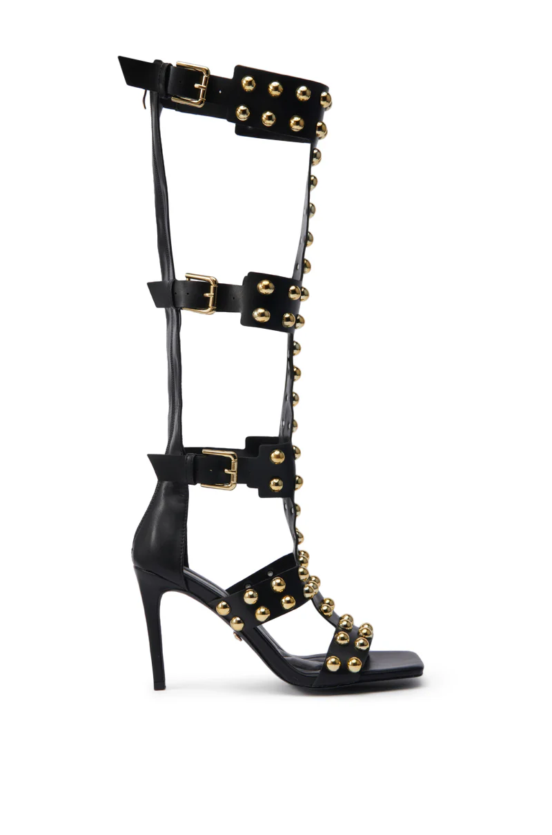 AZALEA WANG NEPHELE BLACK STILETTO SANDAL - Image 4