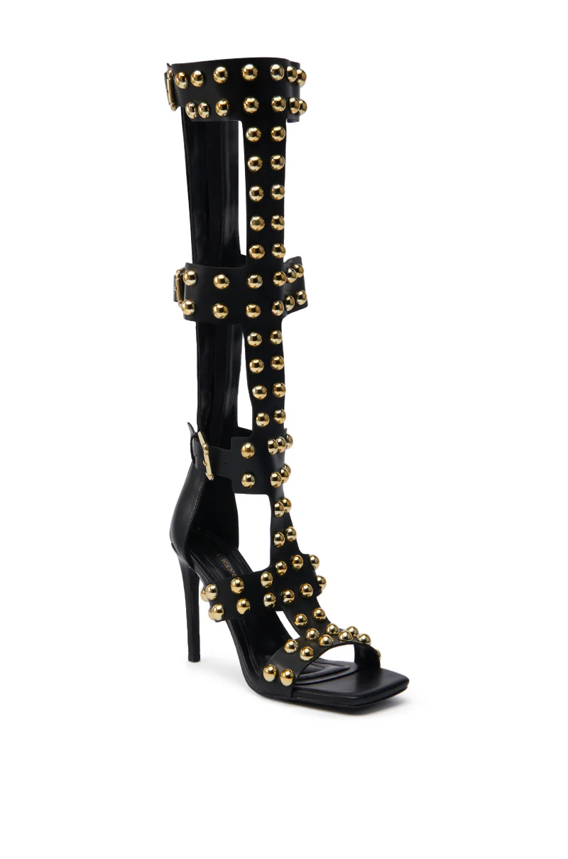 AZALEA WANG NEPHELE BLACK STILETTO SANDAL - Image 5