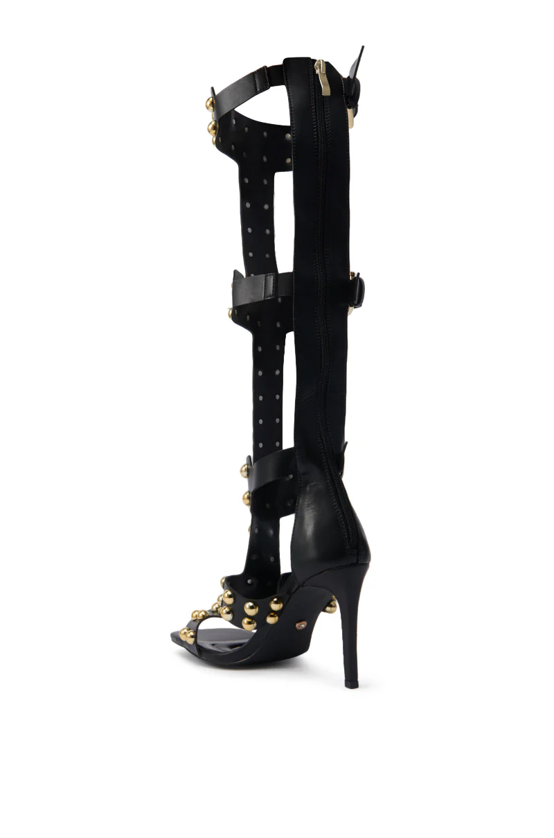 AZALEA WANG NEPHELE BLACK STILETTO SANDAL - Image 6