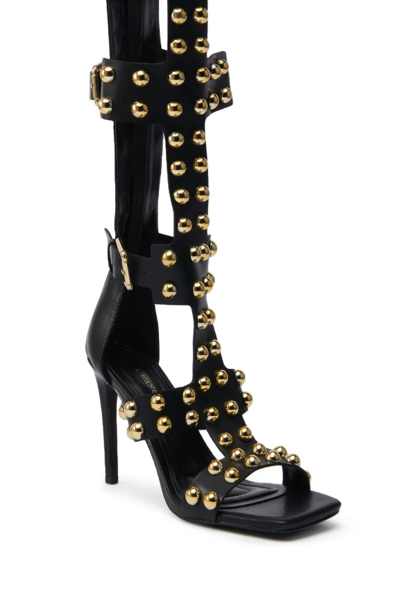 AZALEA WANG NEPHELE BLACK STILETTO SANDAL - Image 7