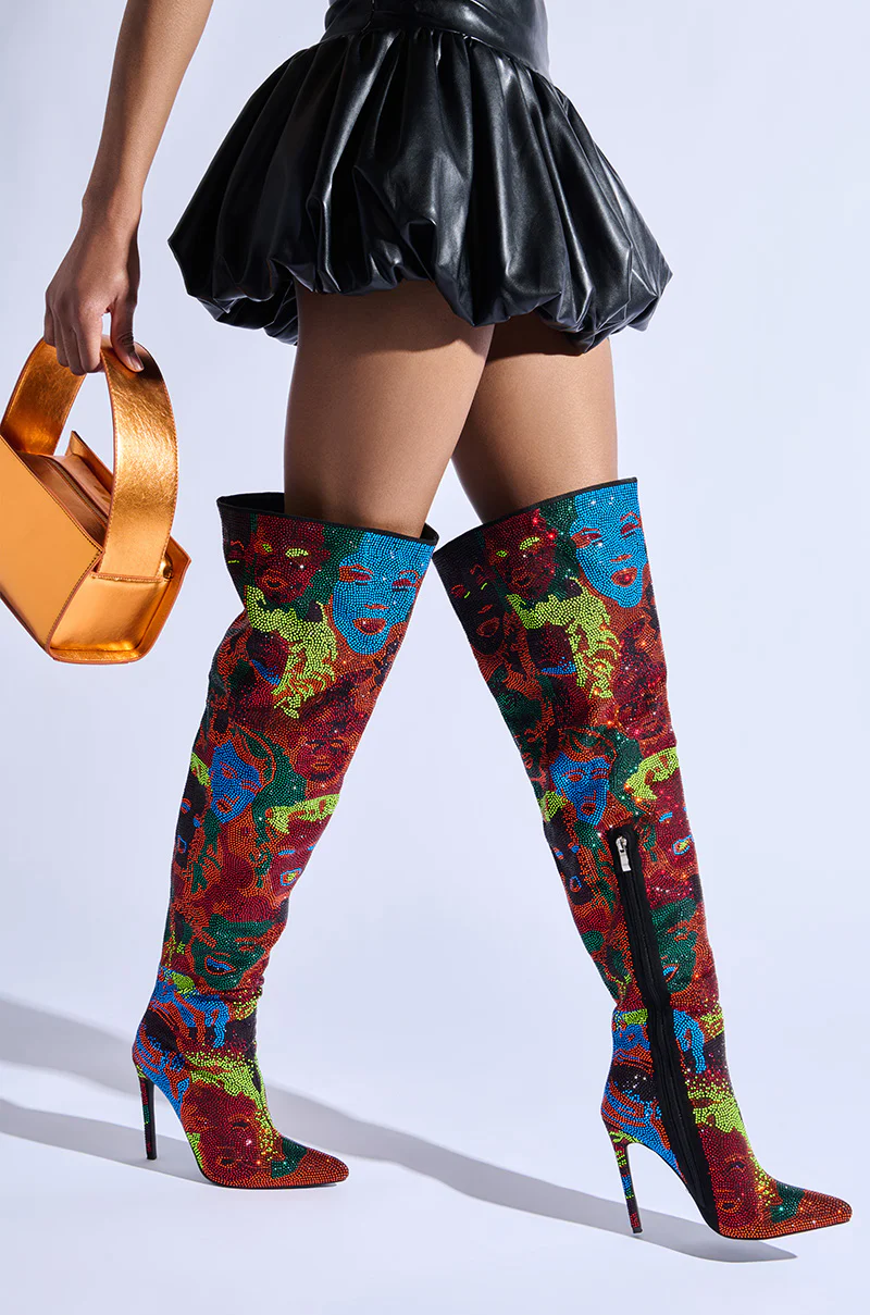 AZALEA WANG NERISSA MULTI STILETTO THIGH HIGH BOOTS - Image 2