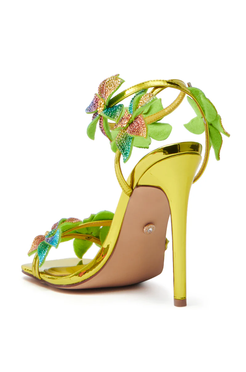 AZALEA WANG NERIYA MULTI RHINESTONE FLOWER STILETTO SANDAL - Image 7