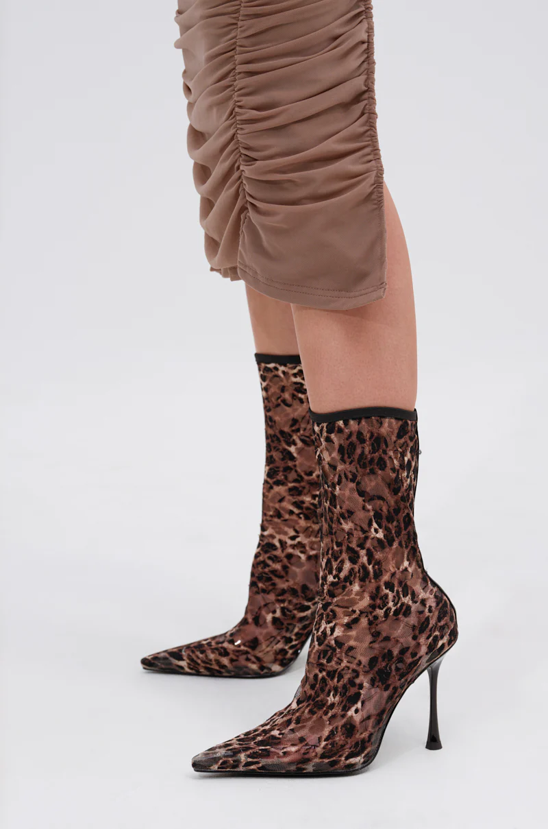AZALEA WANG NICKLAS LEOPARD STILETTO BOOTIE - Image 2