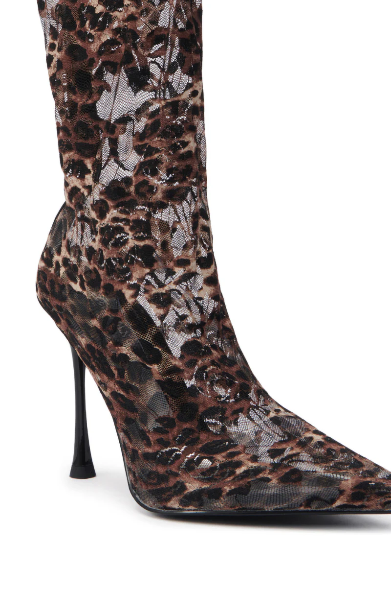 AZALEA WANG NICKLAS LEOPARD STILETTO BOOTIE - Image 6