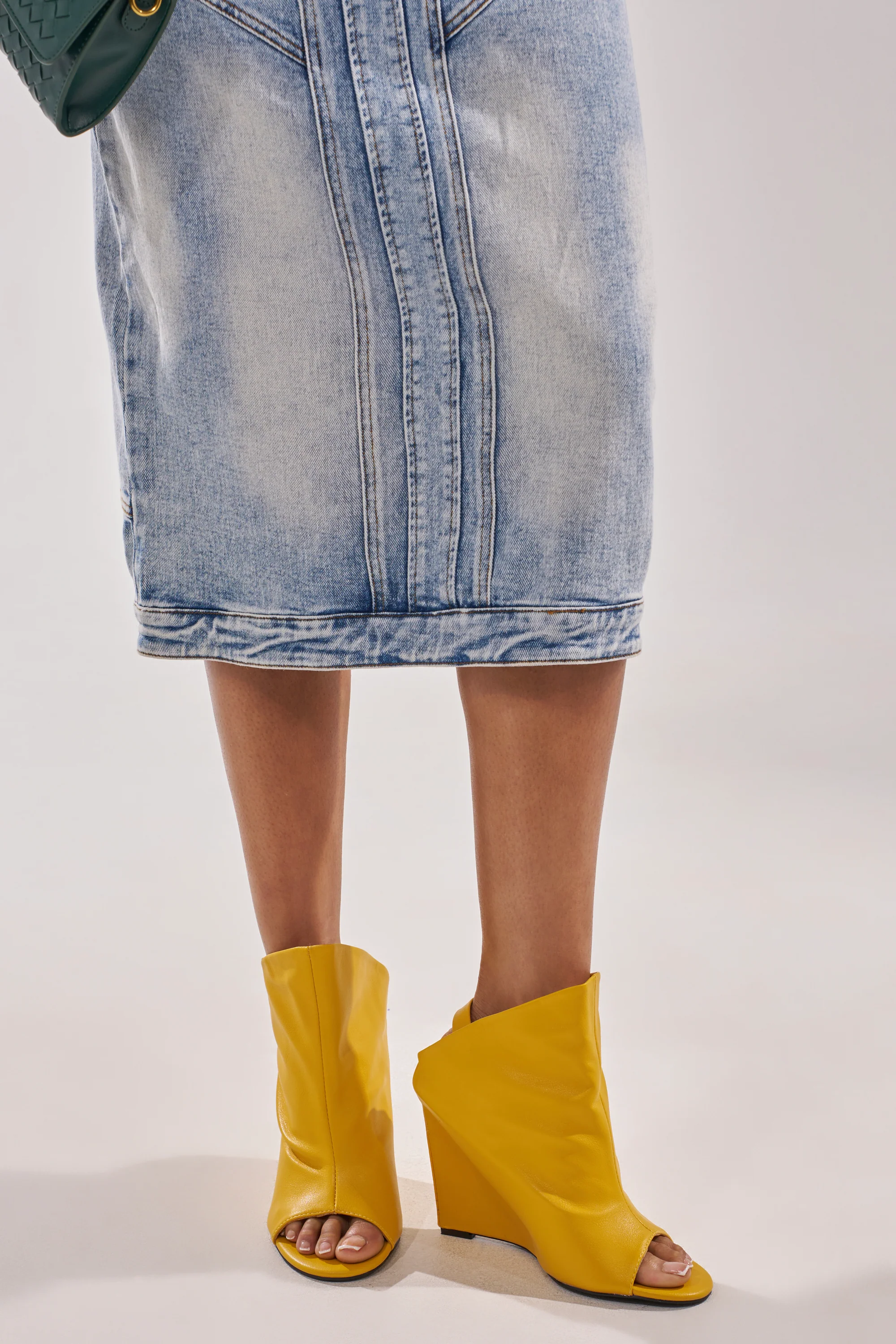 AZALEA WANG NOVIS YELLOW WEDGE BOOTIE - Image 2