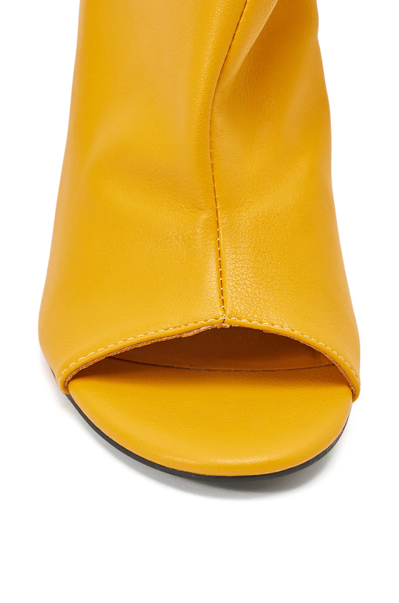 AZALEA WANG NOVIS YELLOW WEDGE BOOTIE - Image 7