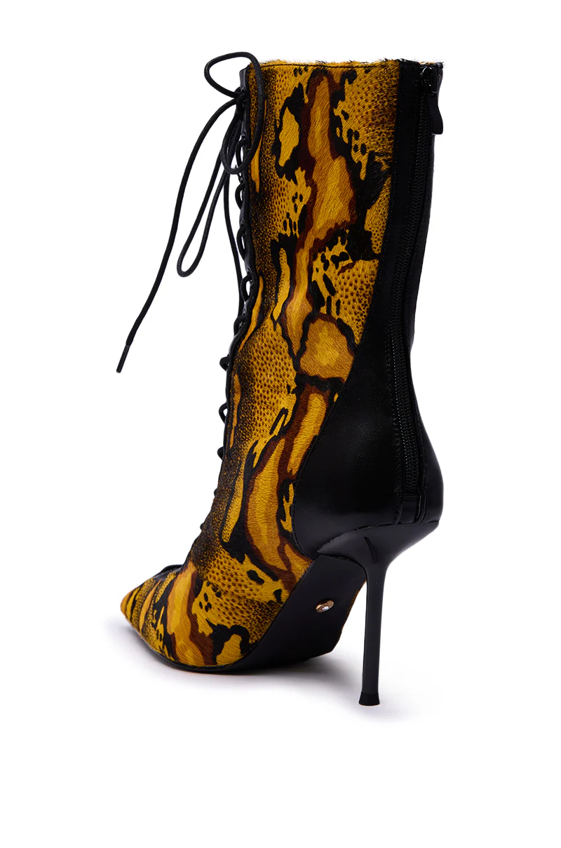 AZALEA WANG OLIVERS YELLOW STILETTO LACE UP BOOTIE - Image 6