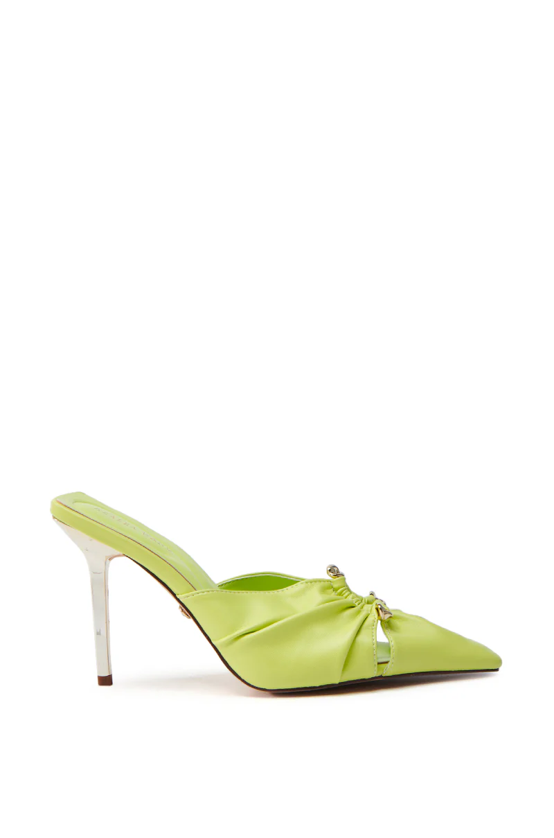 AZALEA WANG OTZARA YELLOW STILETTO PUMP - Image 6