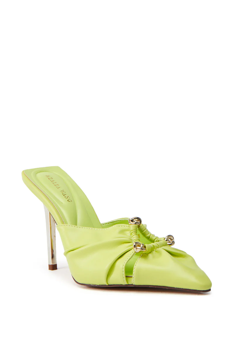 AZALEA WANG OTZARA YELLOW STILETTO PUMP - Image 7
