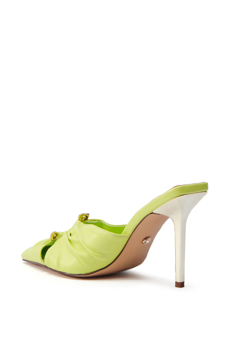 AZALEA WANG OTZARA YELLOW STILETTO PUMP - Image 8