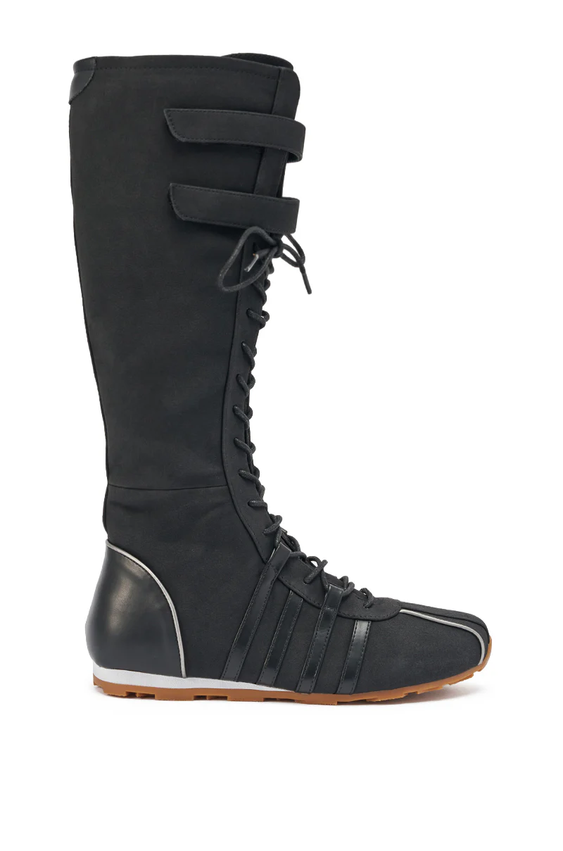 AZALEA WANG OZZY BLACK FLAT SNEAKER - Image 4