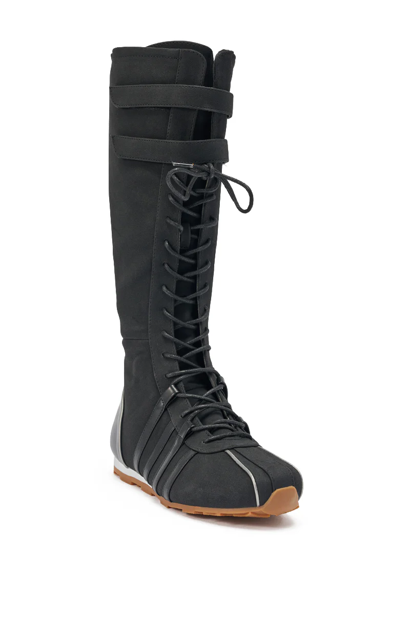 AZALEA WANG OZZY BLACK FLAT SNEAKER - Image 5