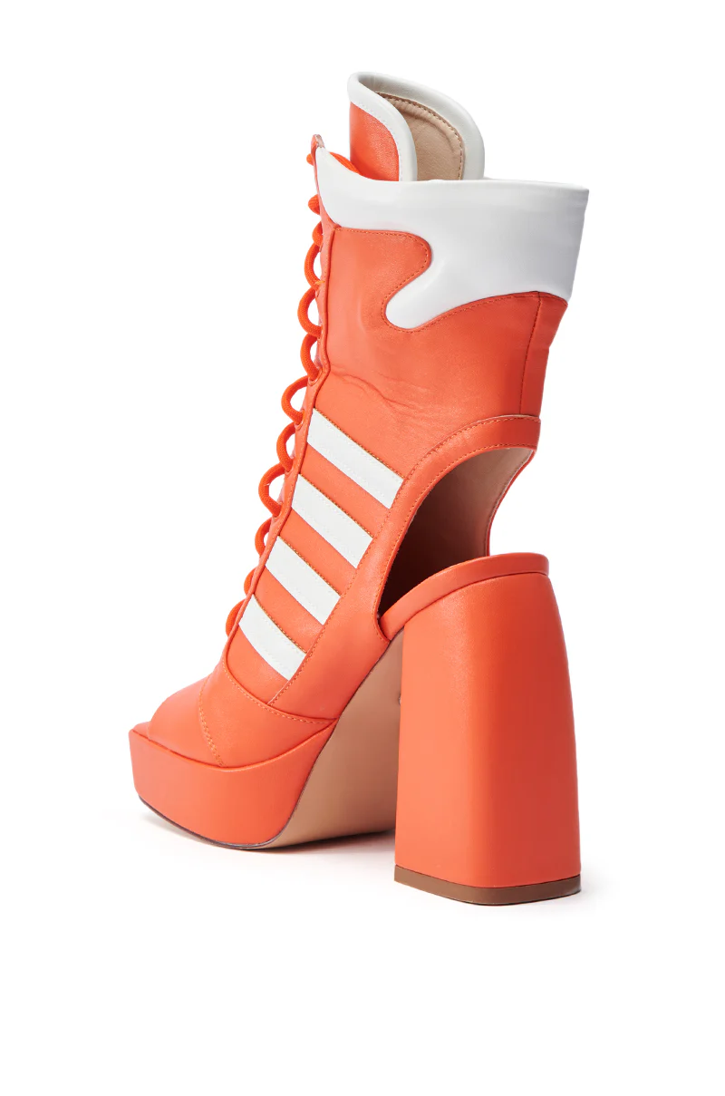 AZALEA WANG PAMINA ORANGE CHUNKY SANDAL - Image 6