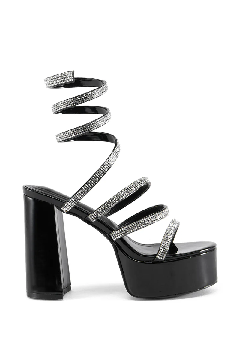 AZALEA WANG PANDRA BLACK SANDAL - Image 3