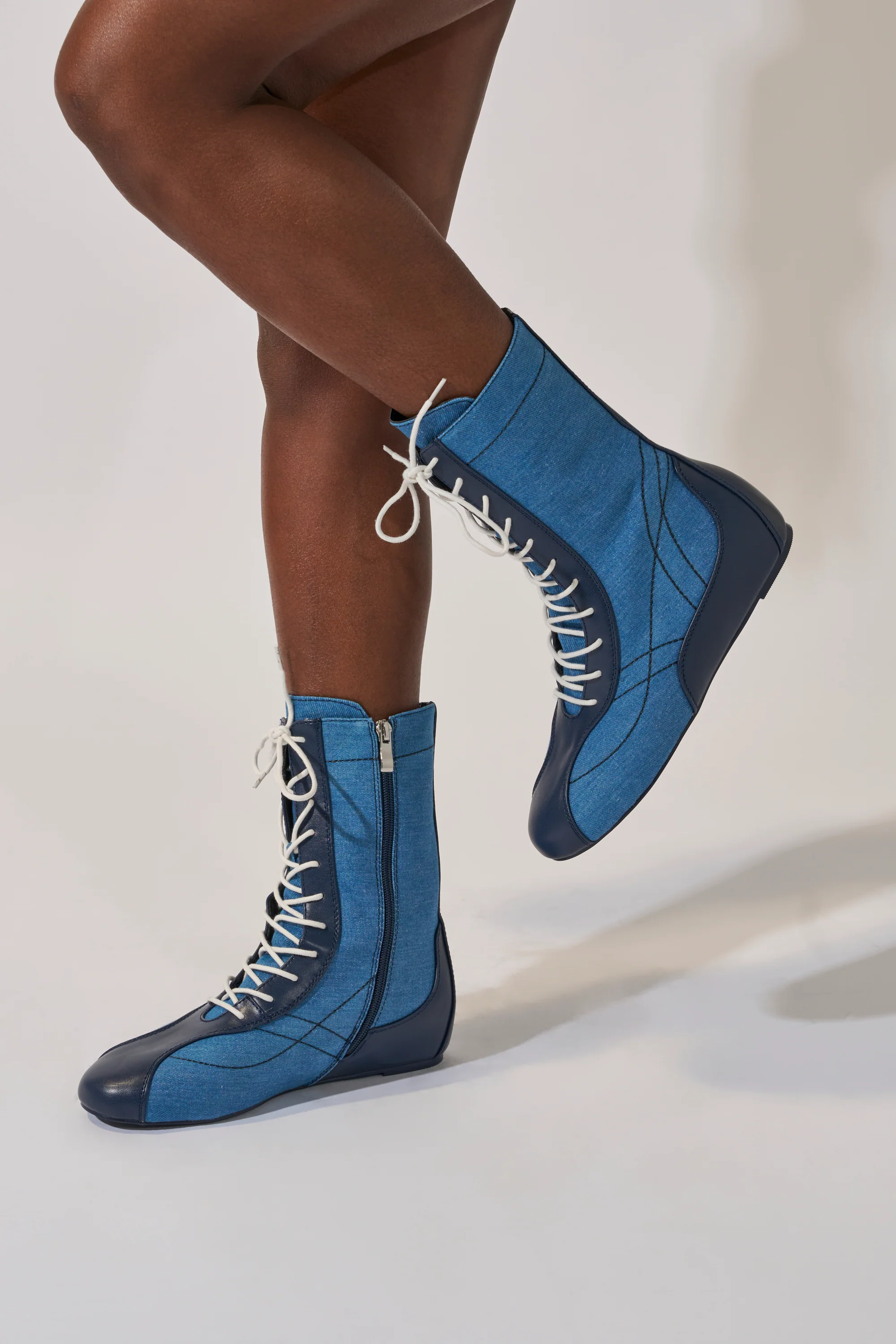 AZALEA WANG PASSER NAVY FLAT SNEAKER - Image 3