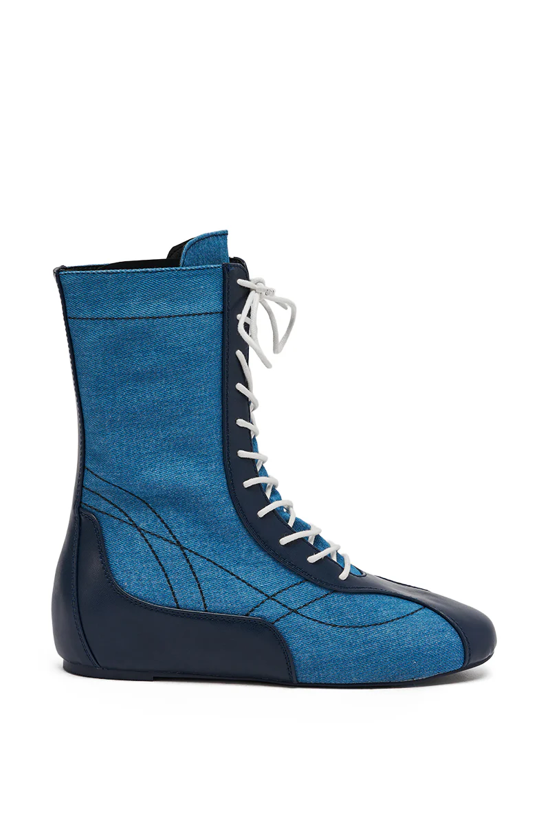 AZALEA WANG PASSER NAVY FLAT SNEAKER - Image 5