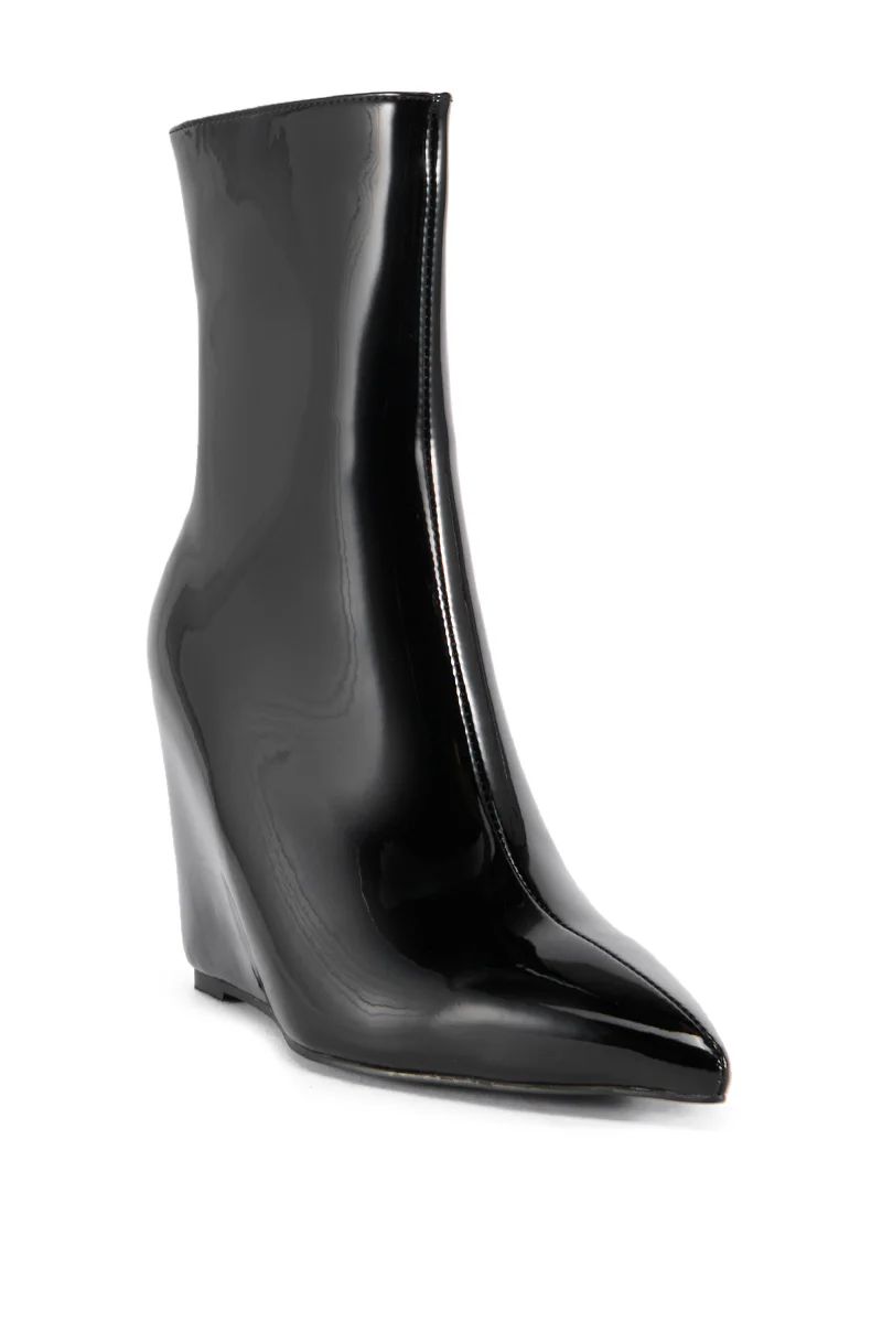 AZALEA WANG PLAZA PATENT WEDGE BOOTIE - Image 3