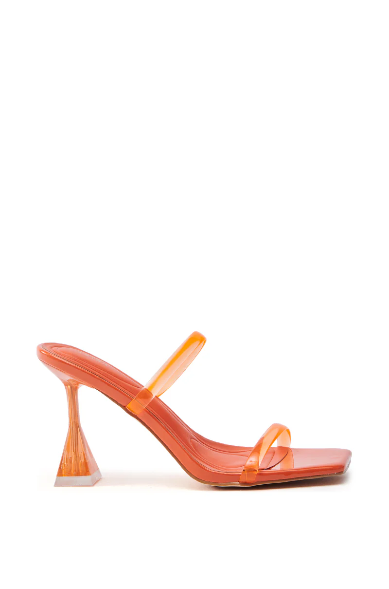AZALEA WANG PTAH ORANGE JELLY CHUNKY SLIP ON SANDAL - Image 2