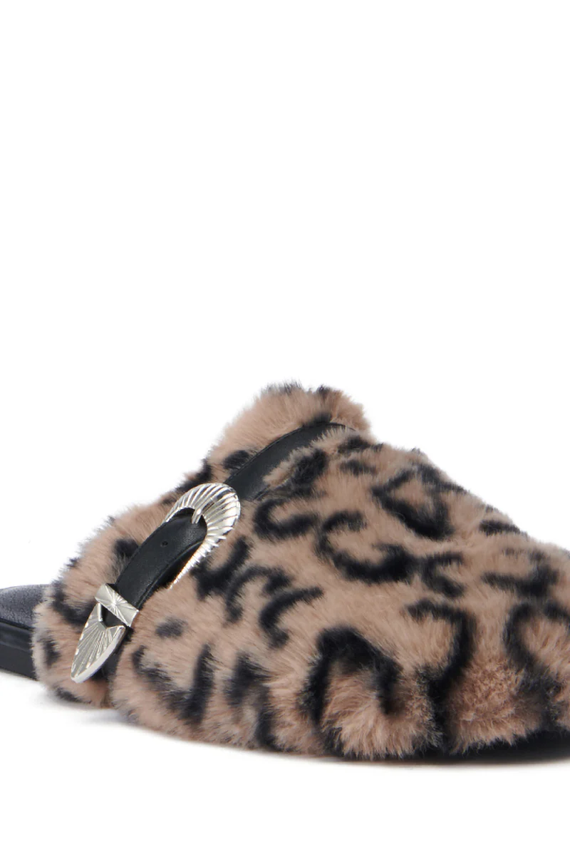 AZALEA WANG RAMIE LEOPARD MULE FLAT - Image 6