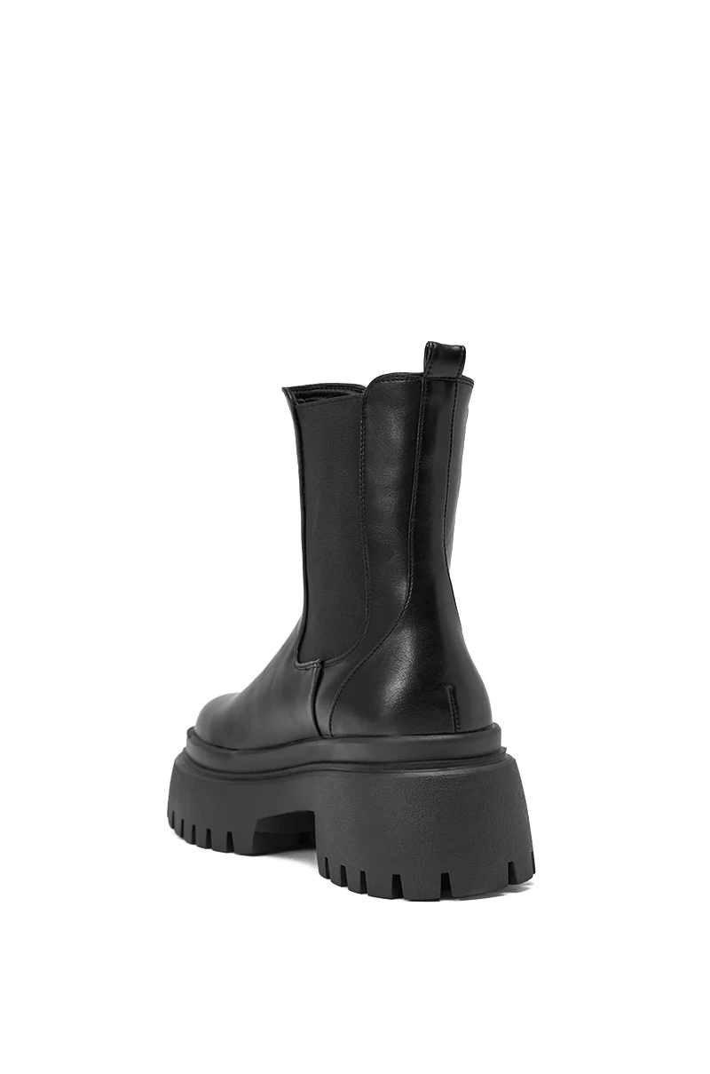 AZALEA WANG RAMPAGE BLACK DISTRESSED TWO PIECE COMBAT BOOT - Image 11
