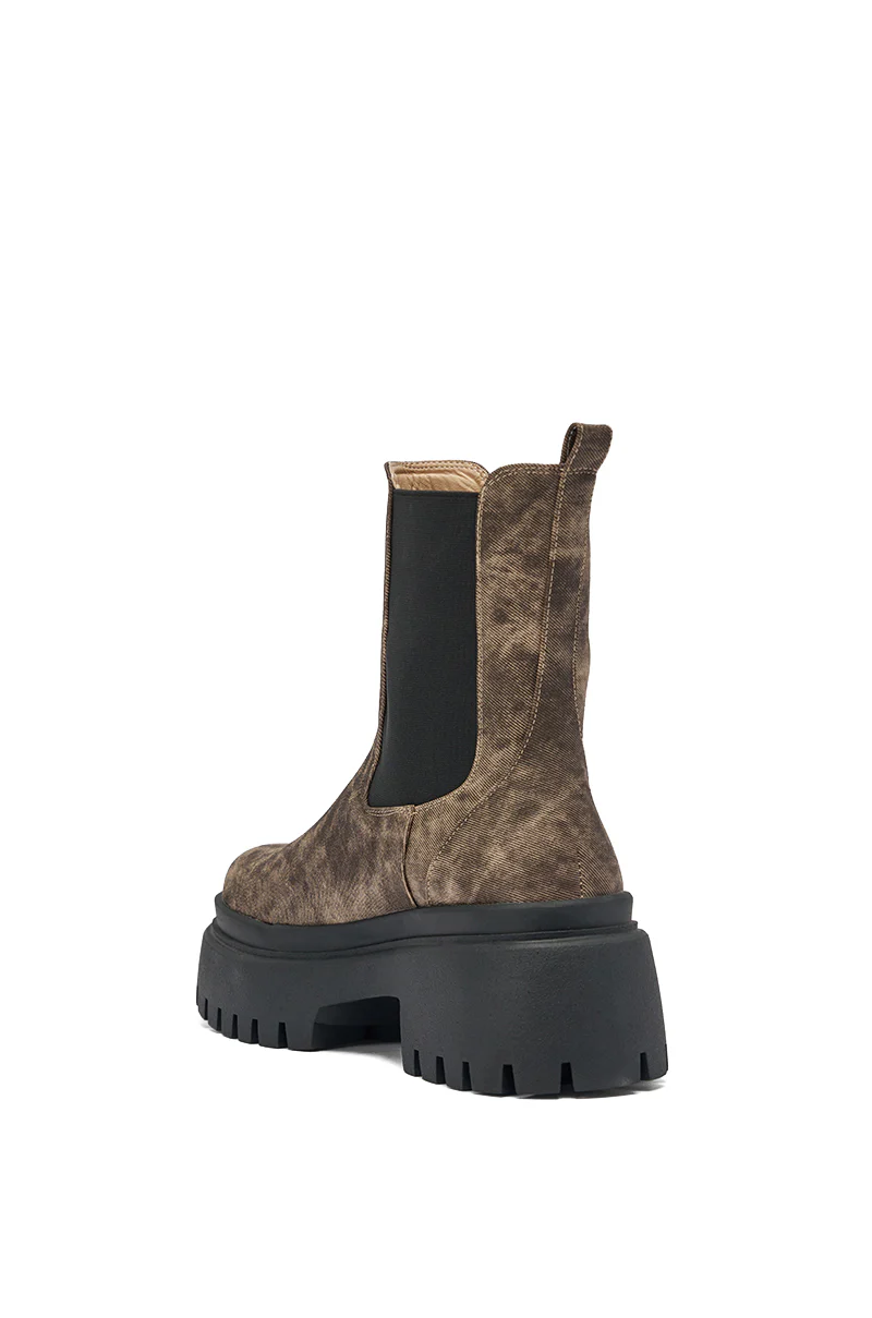 AZALEA WANG RAMPAGE BROWN DISTRESSED TWO PIECE COMBAT BOOT - Image 11