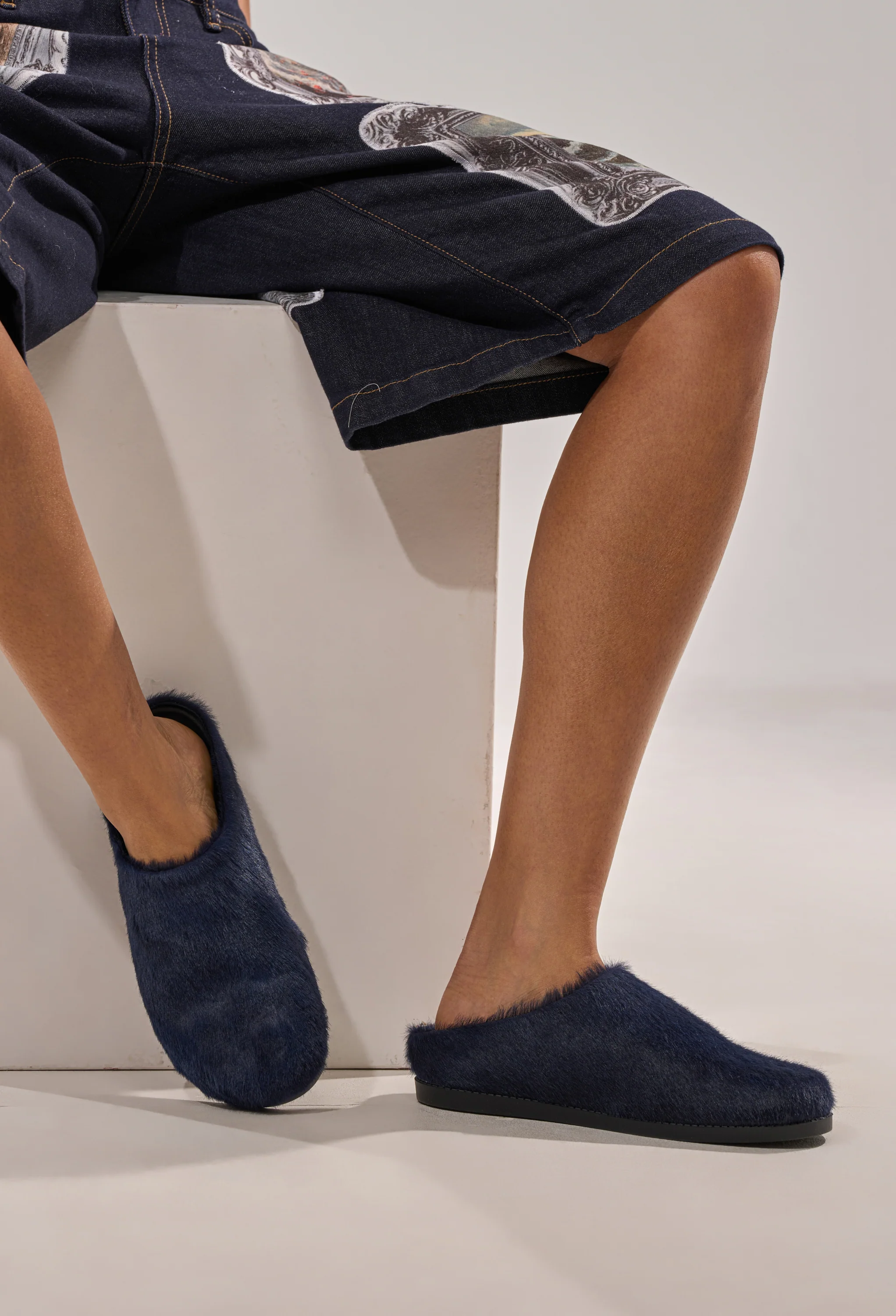 AZALEA WANG RAMSES NAVY SLIP ON FLAT - Image 2