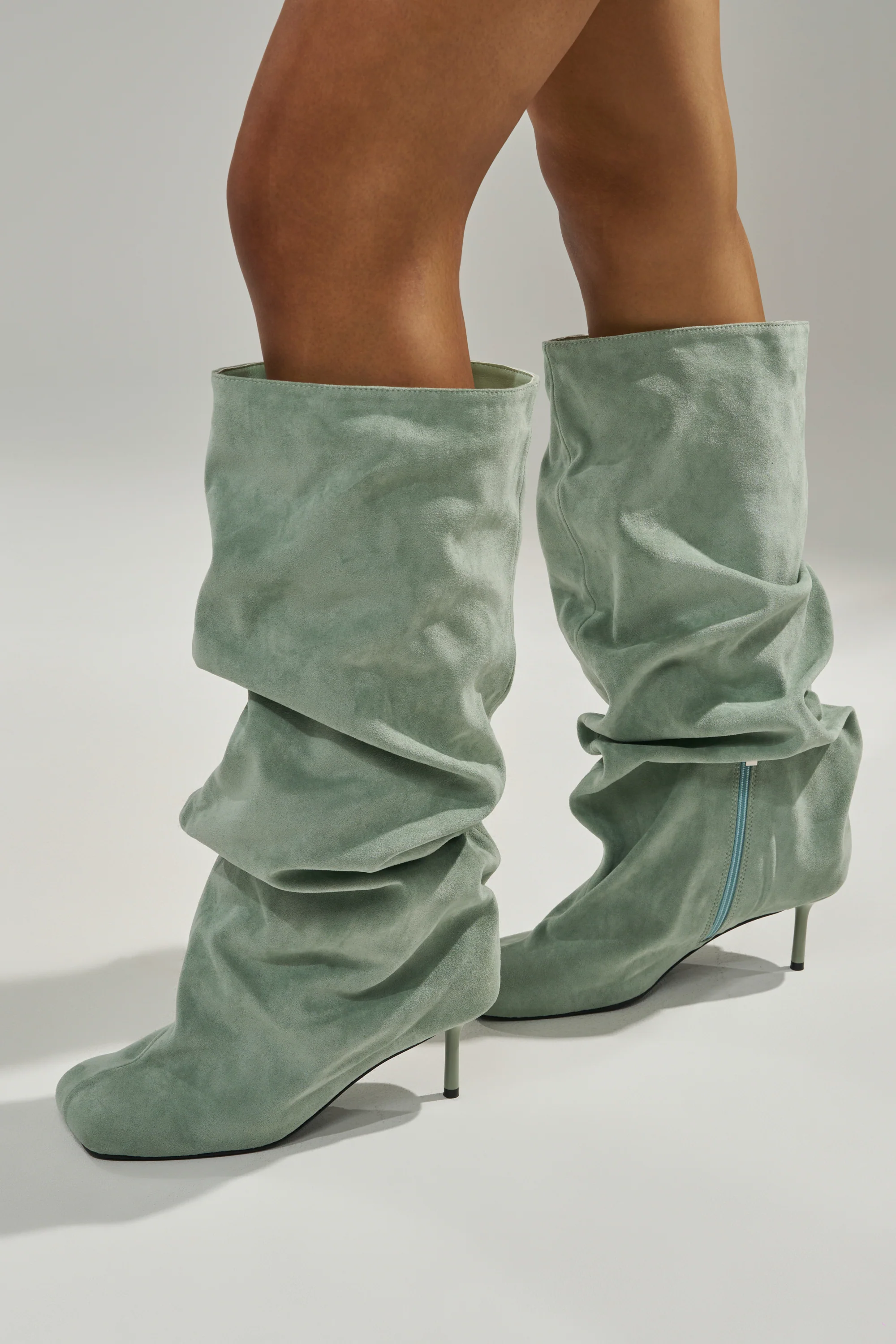 AZALEA WANG RANDALL SAGE FAUX SUEDE STILETTO BOOT - Image 2