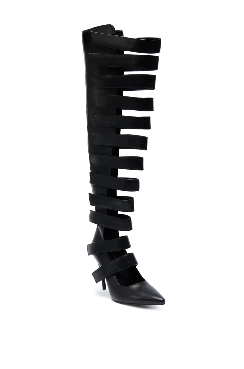 AZALEA WANG REIN BLACK THIGH HIGH BOOT - Image 4
