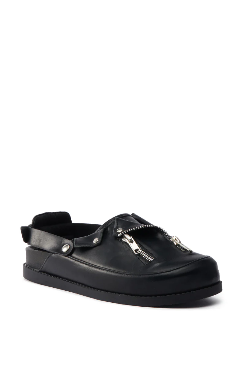 AZALEA WANG RESTER BLACK HARDWARE EMBELLISHED MULE - Image 5