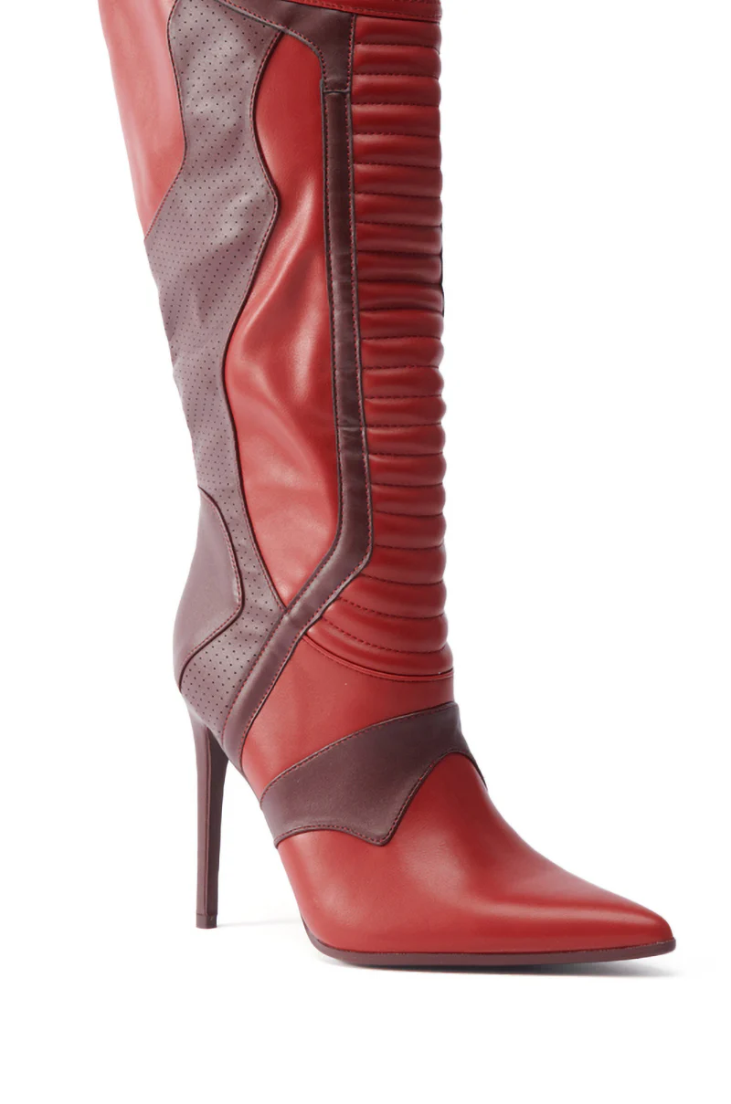 AZALEA WANG RODRIGO RED BOOT STILETTO - Image 6