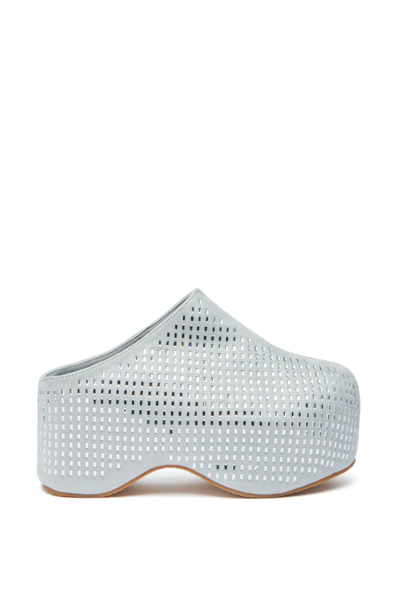 AZALEA WANG ROMESCO BLING FLATFORM CLOG IN GREY - Image 4
