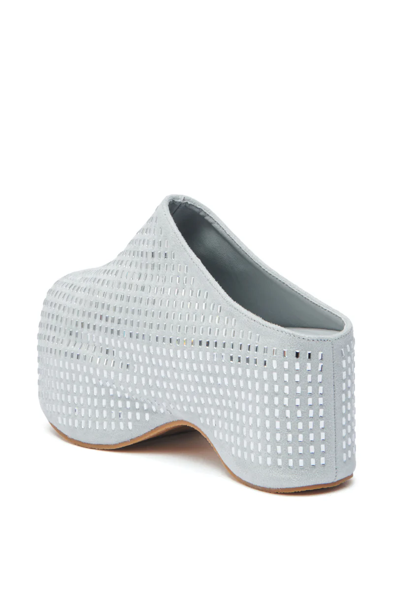 AZALEA WANG ROMESCO BLING FLATFORM CLOG IN GREY - Image 6