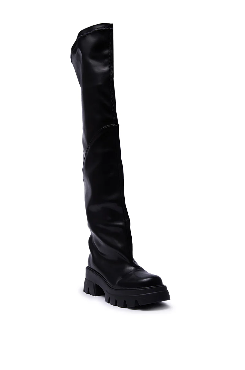 AZALEA WANG RONAN BLACK SLOUCH BOOT - Image 7