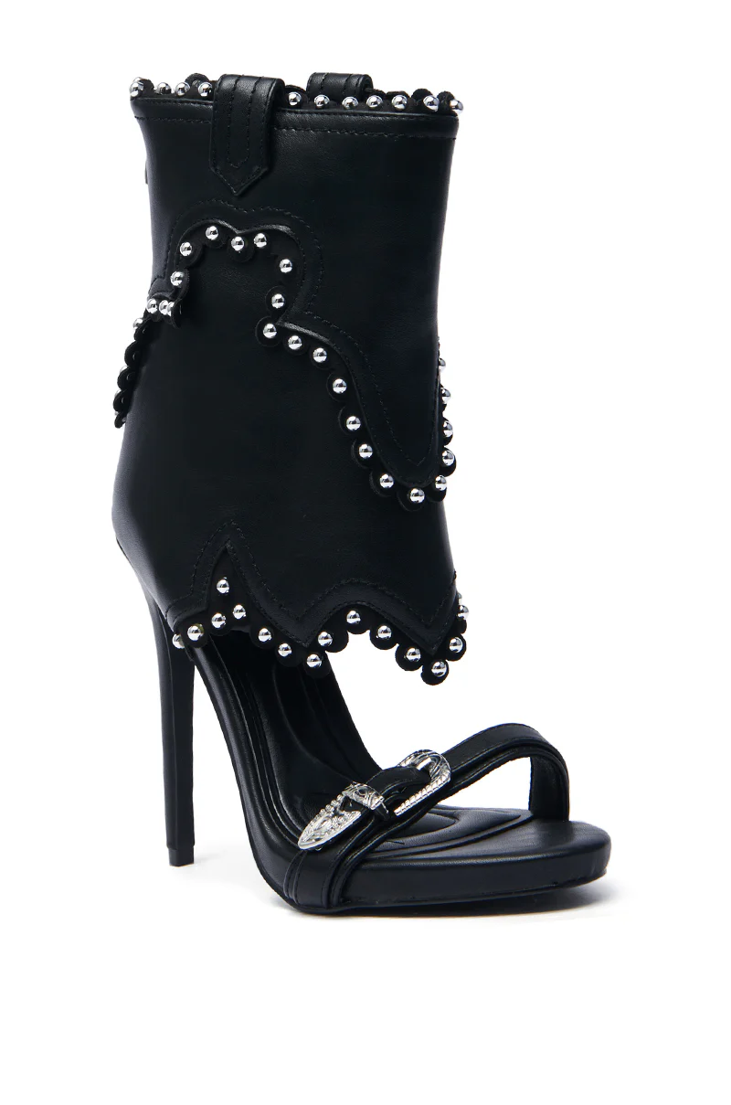 AZALEA WANG RUMMIE BLACK STILETTO SANDAL - Image 6