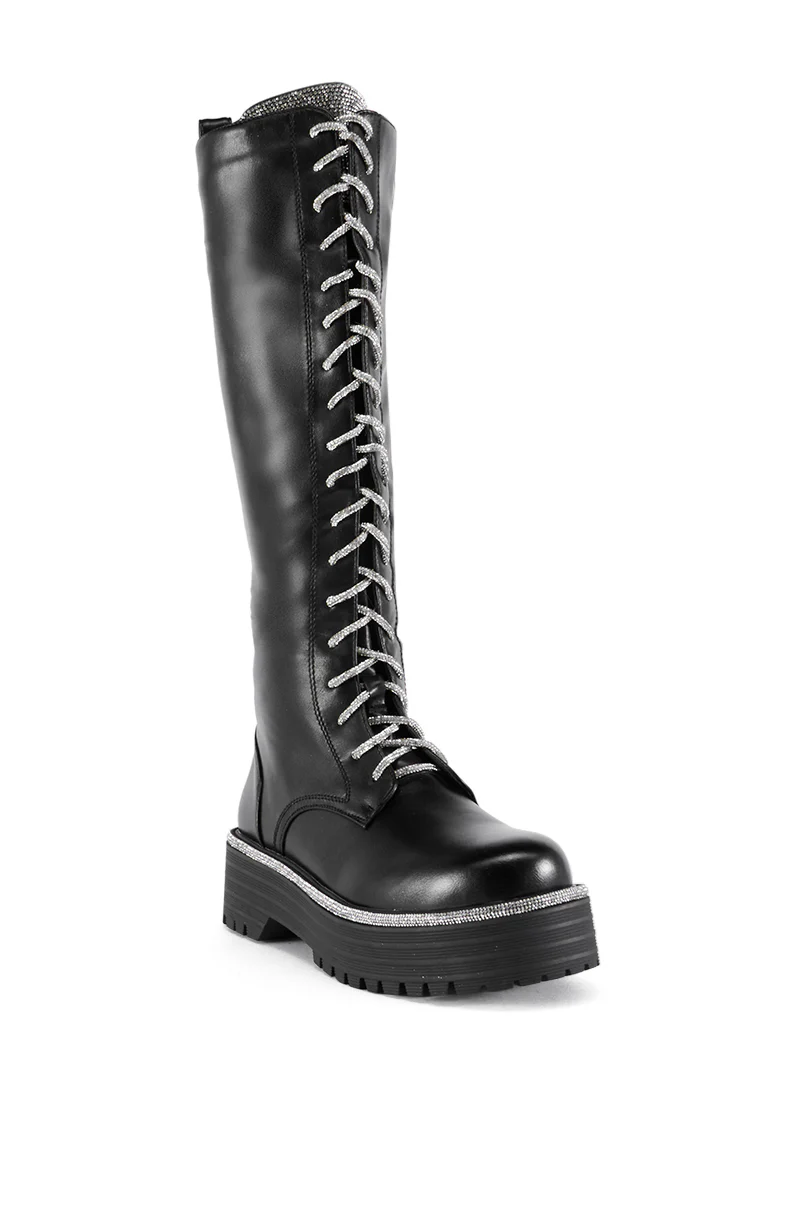 AZALEA WANG SARAI LACE UP BOOT - Image 3