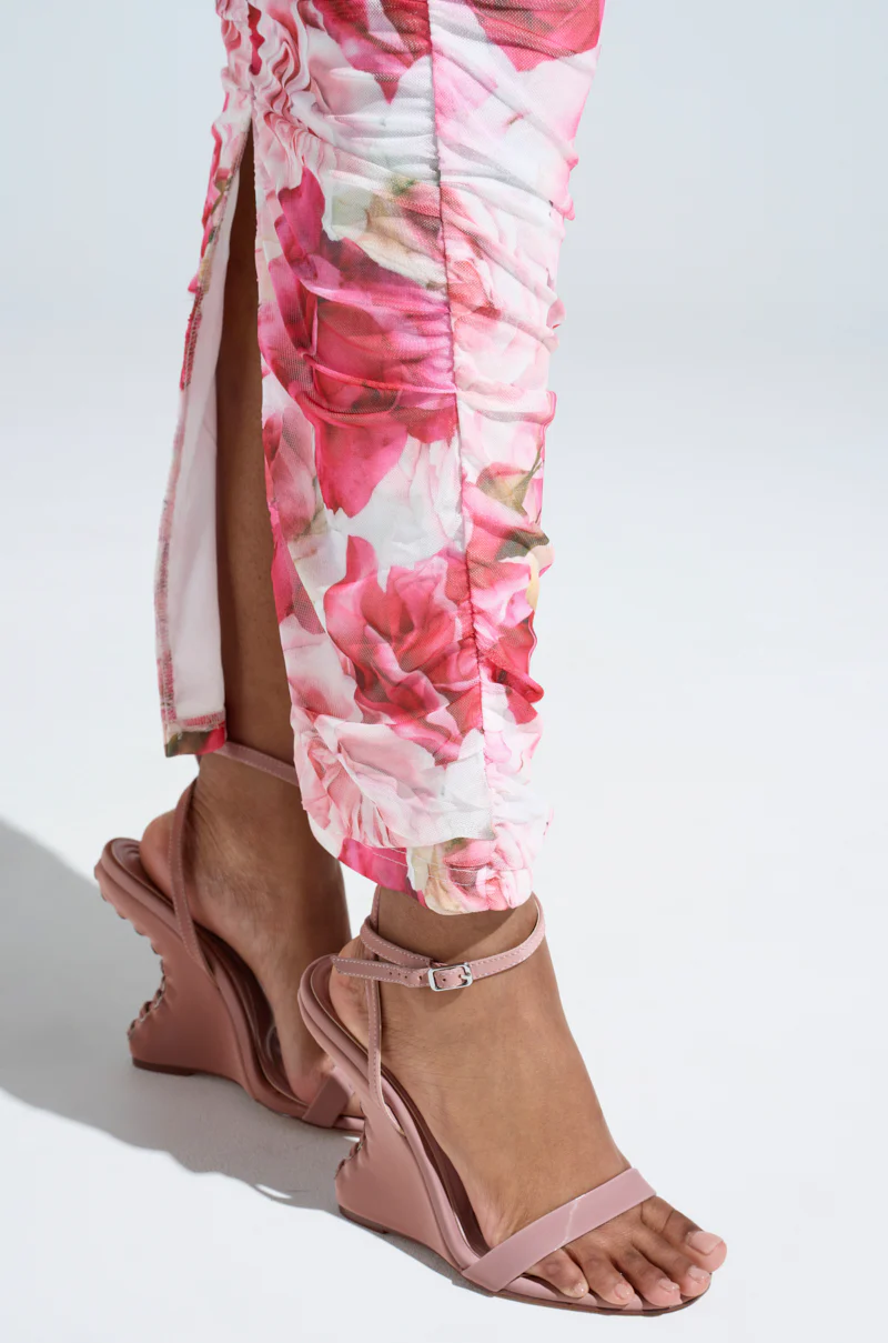 AZALEA WANG SAWNEY MAUVE LACE UP PATENT SANDAL - Image 7