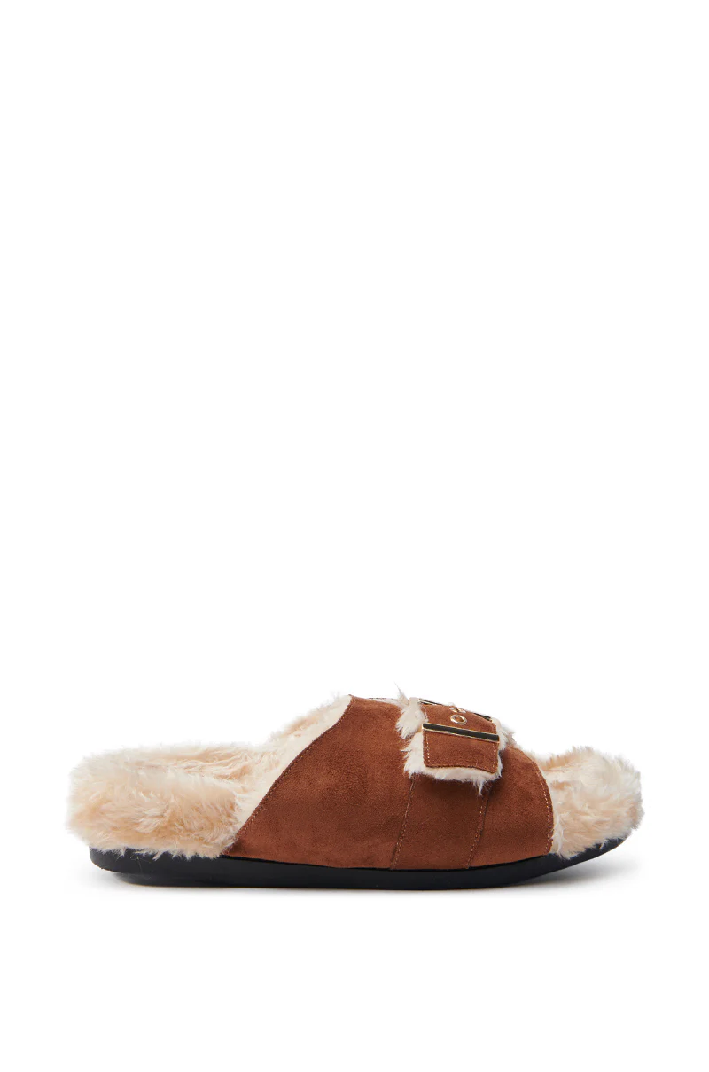 AZALEA WANG SEANNA TAN FUR SANDAL - Image 5