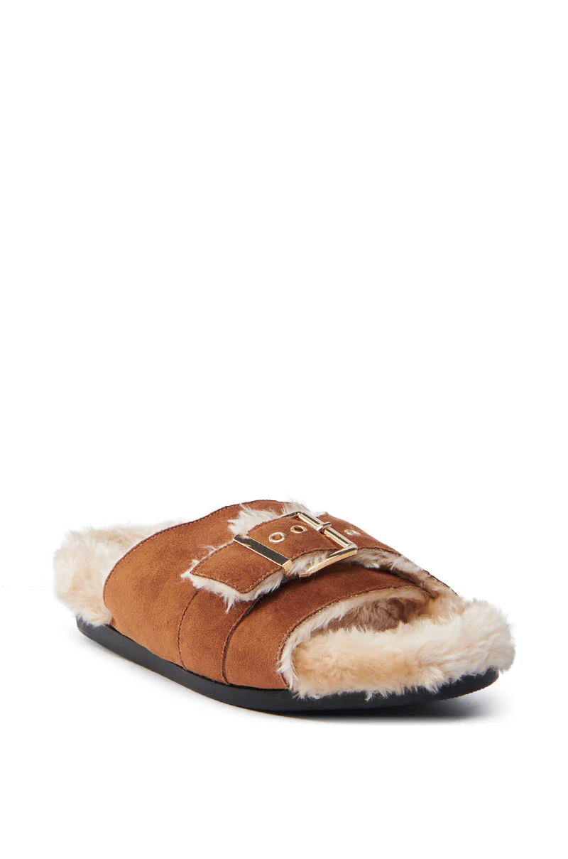 AZALEA WANG SEANNA TAN FUR SANDAL - Image 6