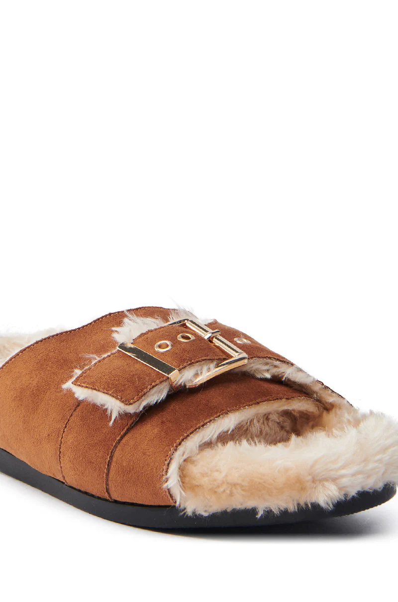 AZALEA WANG SEANNA TAN FUR SANDAL - Image 8