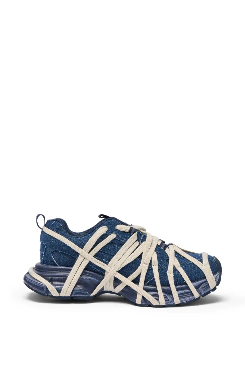 AZALEA WANG SELIE DENIM LACE DETAIL SNEAKER - Image 4