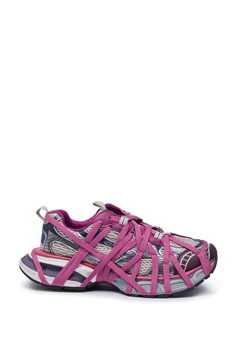 AZALEA WANG SELIE PURPLE LACE UP SNEAKER - Image 4